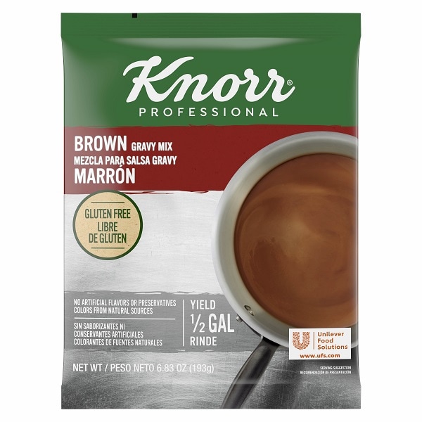 Knorr® Professional Brown Gravy 6 x 6.83 oz - Deliver simple, clean food with ease. Knorr® Gravies are reinvented by our chefs with your kitchen and your customers in mind.